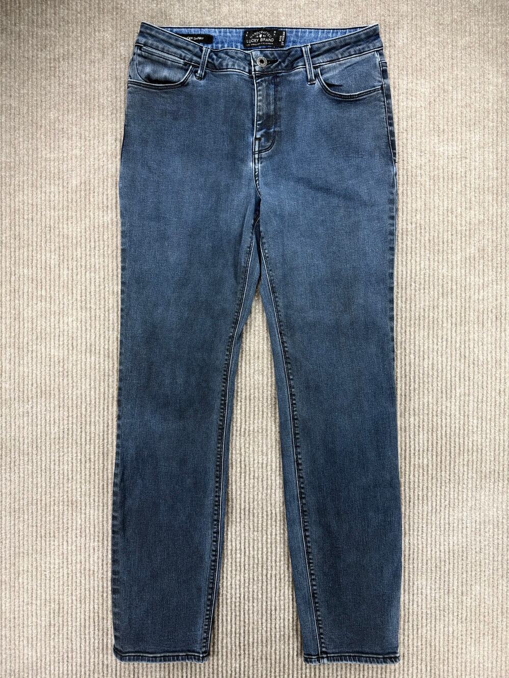 Lucky Brand Hayden Skinny Jeans Size 6/28 Medium Dark Wash Stretch Denim